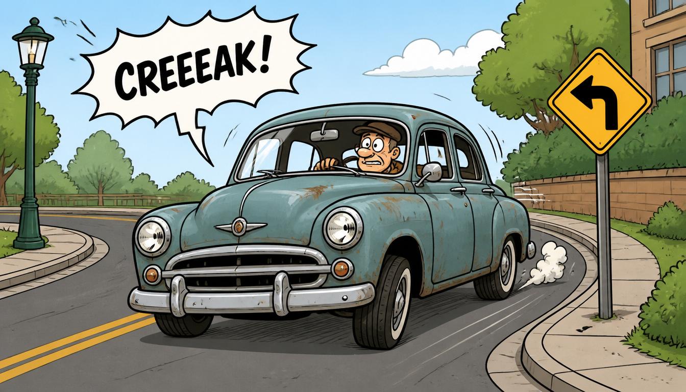 car with a creaky wheel
